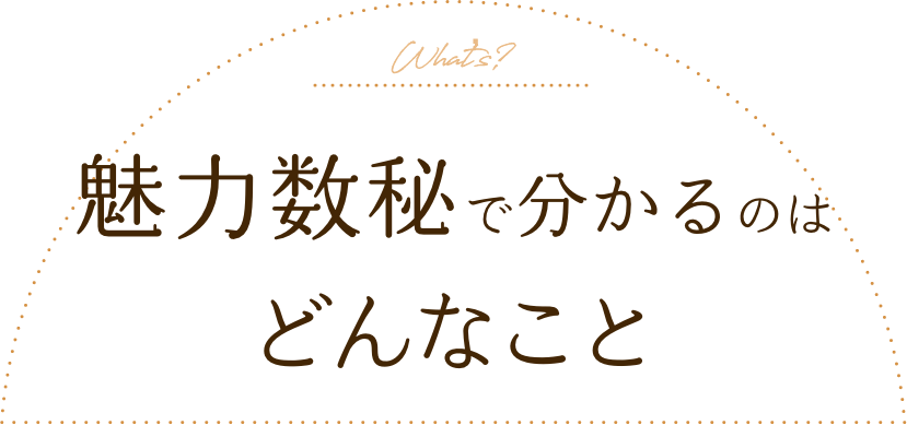 魅力数秘で分かるのはどんなこと?